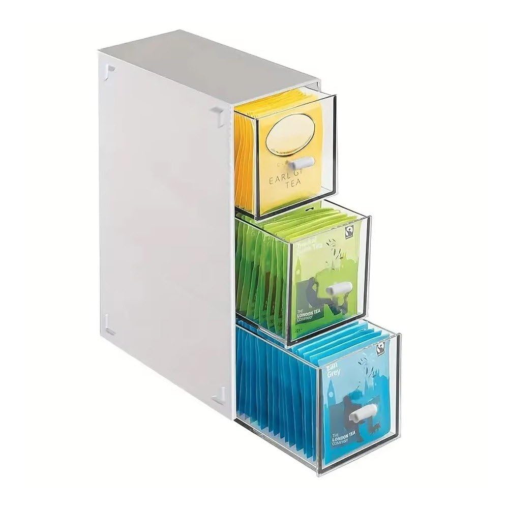 Coffee Tea Drawer Organizer - 1 Pack Dust Proof Drawer Storage
