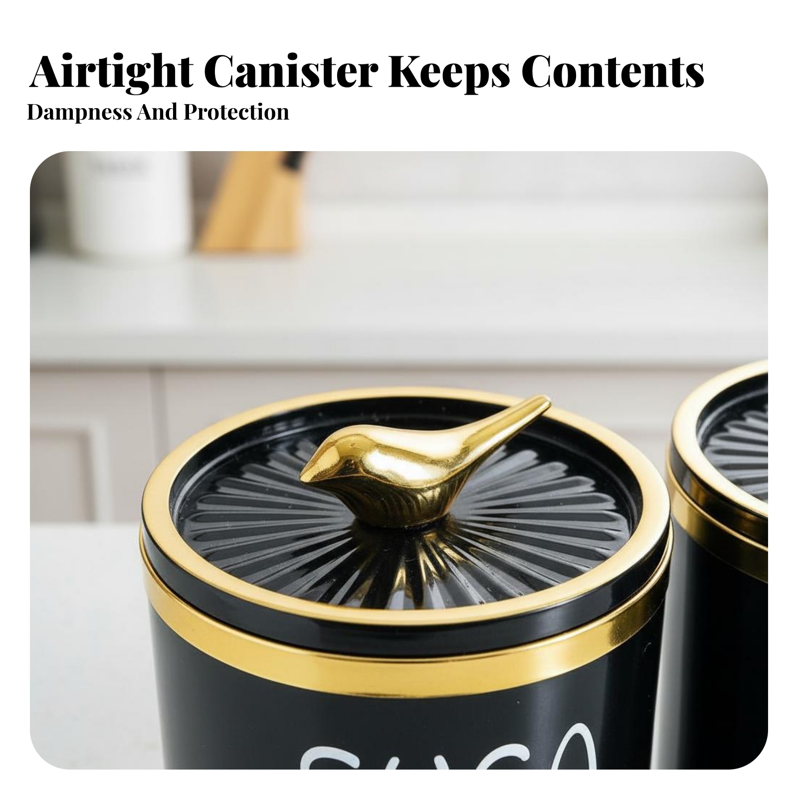 Coffee Tea Containers - Airtight Food Container Moisture-Resistant Pantry Storage