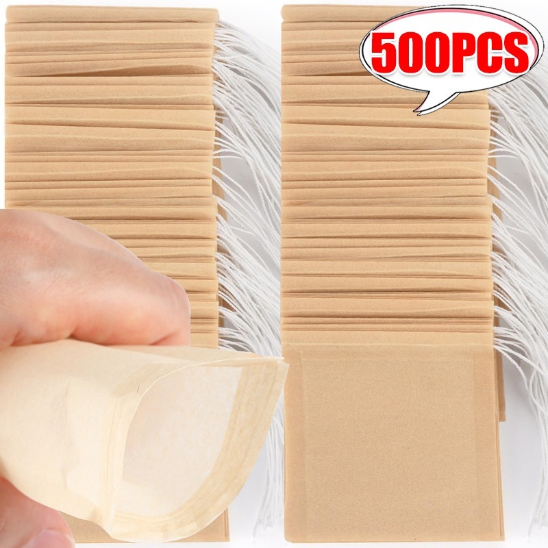 Coffee Tea Bean Leaf - 100/500x Cloth Tea Bags with Drawstring