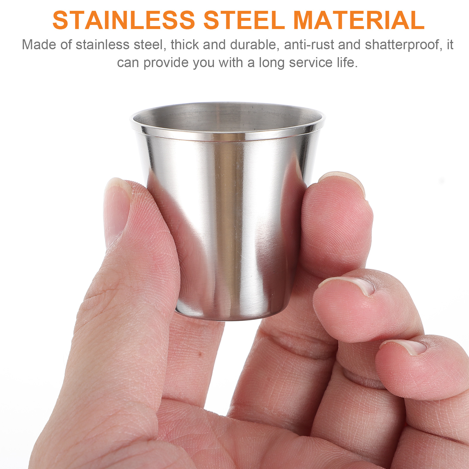 Coffee Tea Vodka - 12pcs Stainless Steel Shot Cups 30Ml