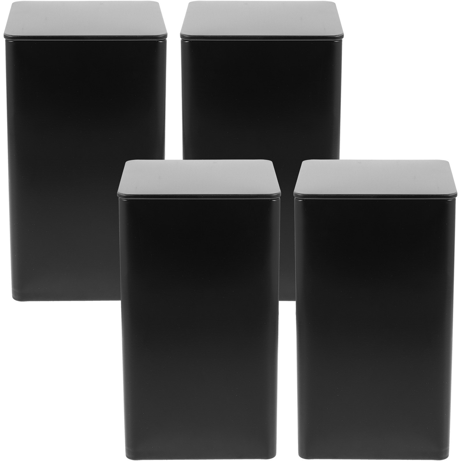 Coffee Tea Jars - 4Pcs Storage Jars Tinplate Box Large
