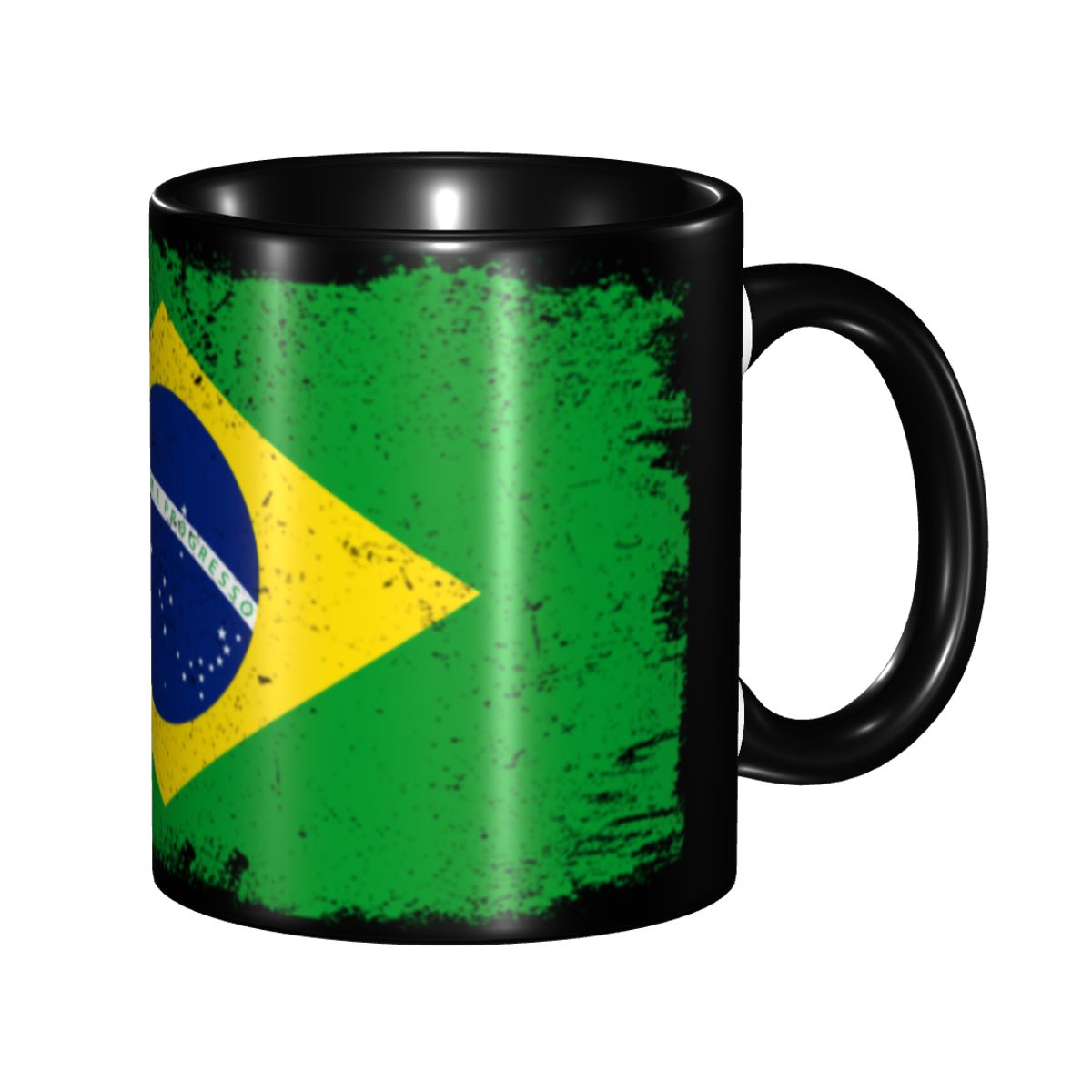 Water Tea And Coffee - Custom Brazil Flag Brazilian Flag Mugs