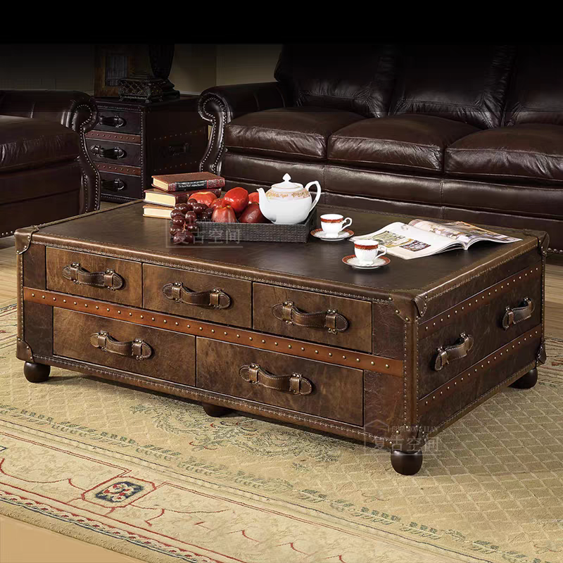 Coffee Tea Lounge - European-style coffee table with vintage wax
