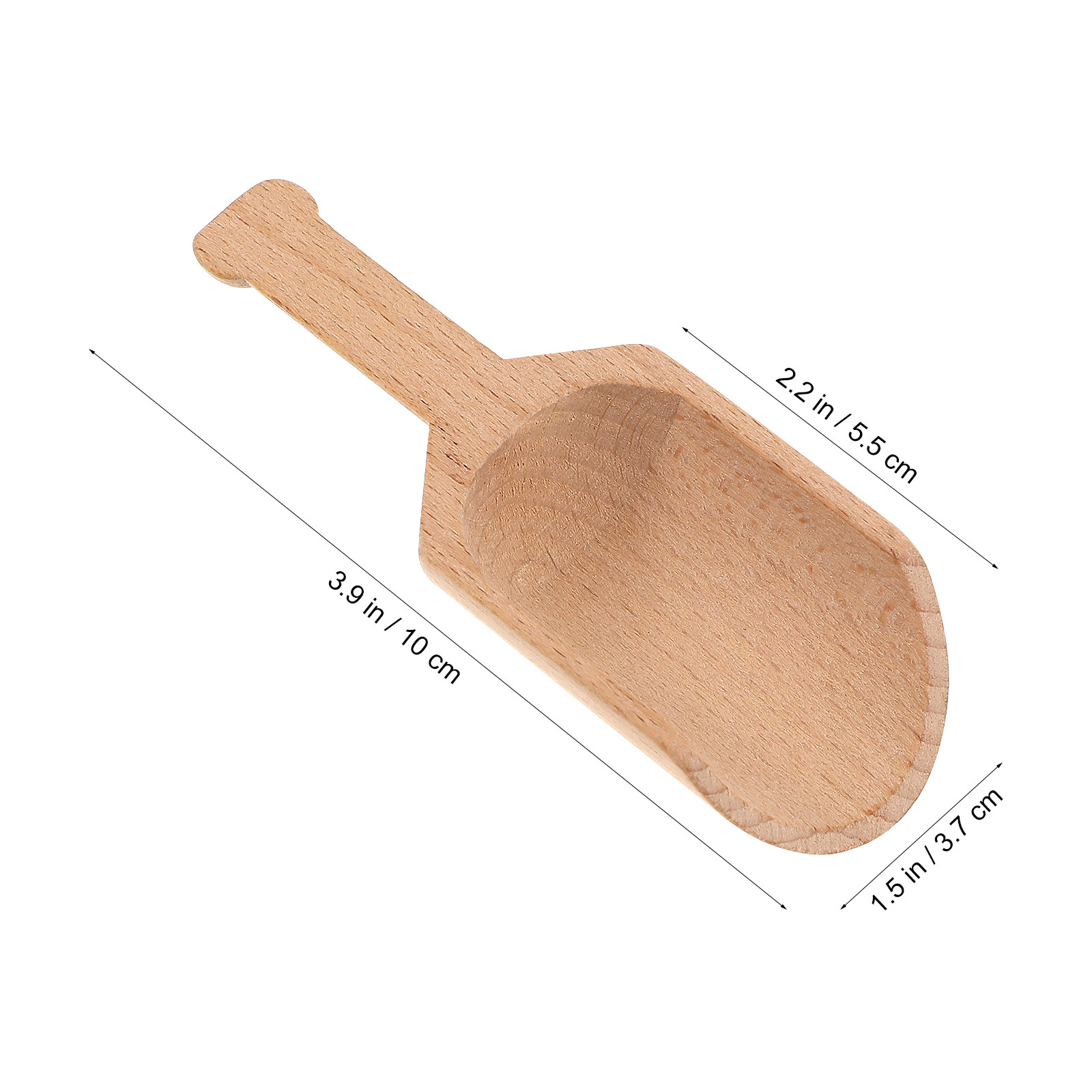 2Pcs Natural Beech Wood Spoons - Coffee Tea Bean Leaf ulasan dan harga