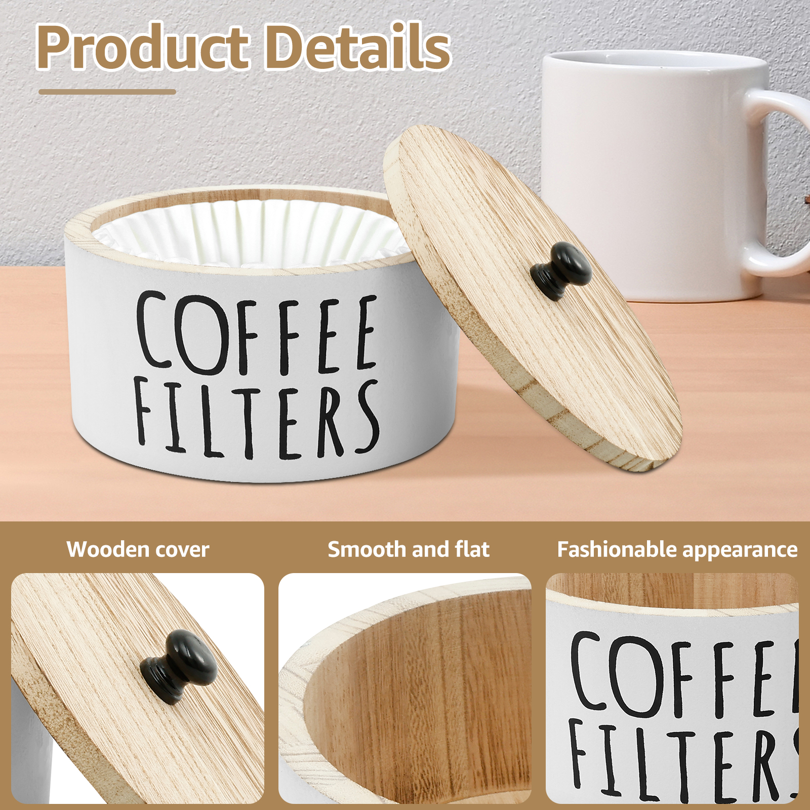 Coffee Filter Holder with Lid  - Coffee Tea Drawer Organizer ulasan dan harga