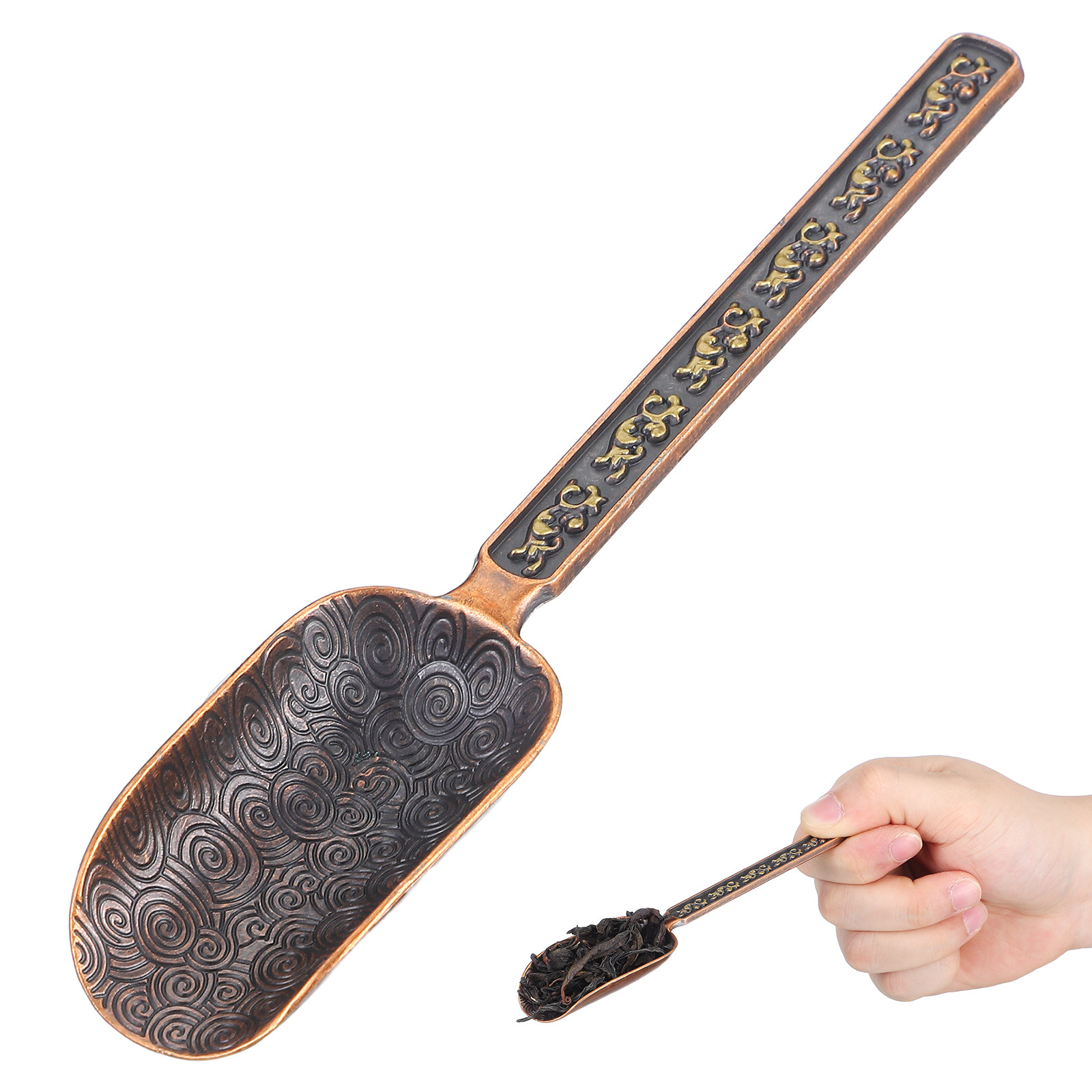 Copper Zinc Retro Style Tea Sc - Coffee Tea Bean Leaf ulasan dan harga