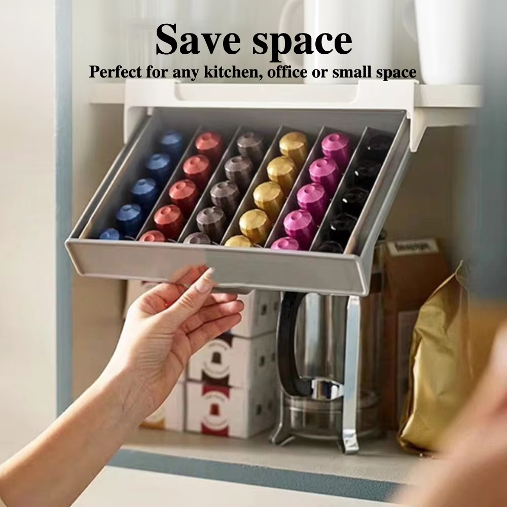 Space-Saving Coffee Capsule &  - Coffee Tea Drawer Organizer ulasan dan harga
