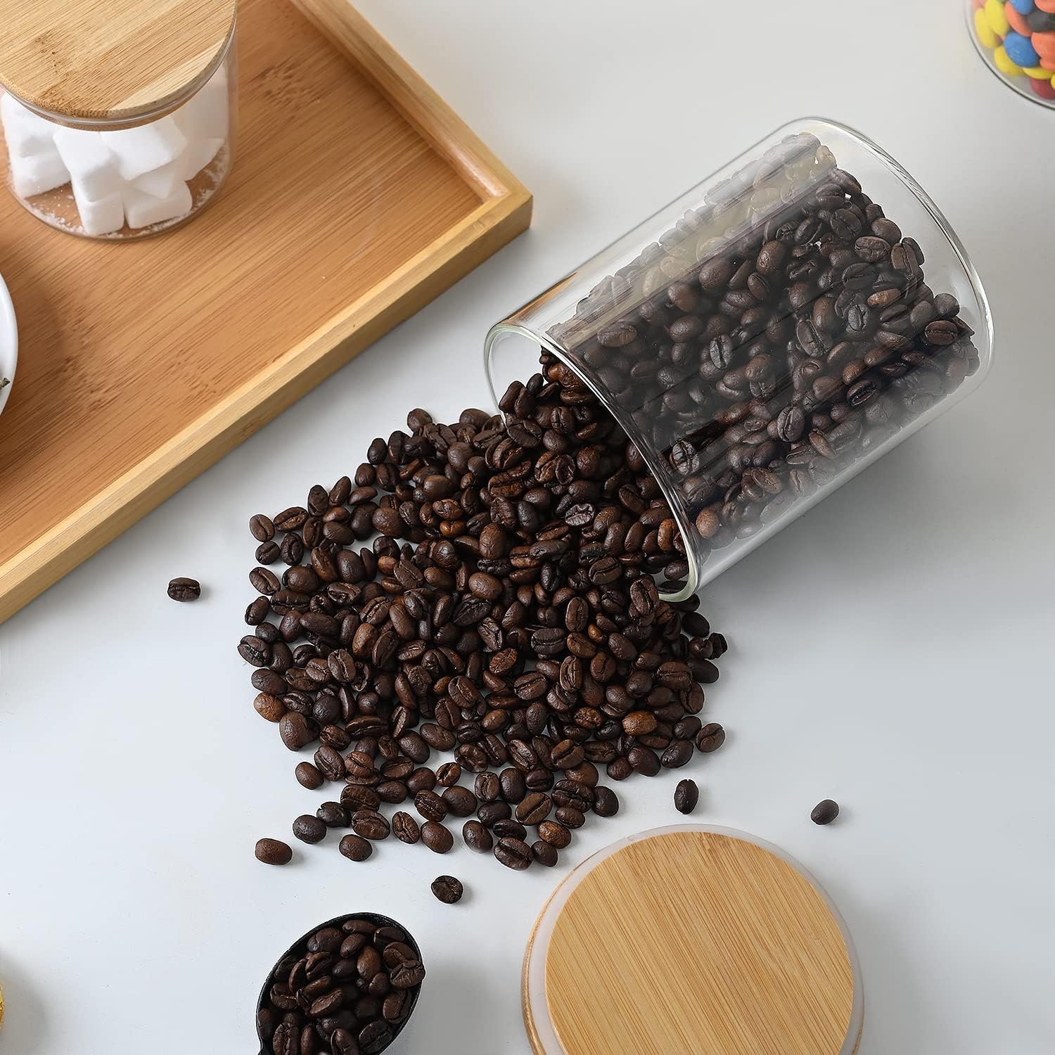 umieo Glass Food Storage Conta - Coffee Tea Containers ulasan dan harga