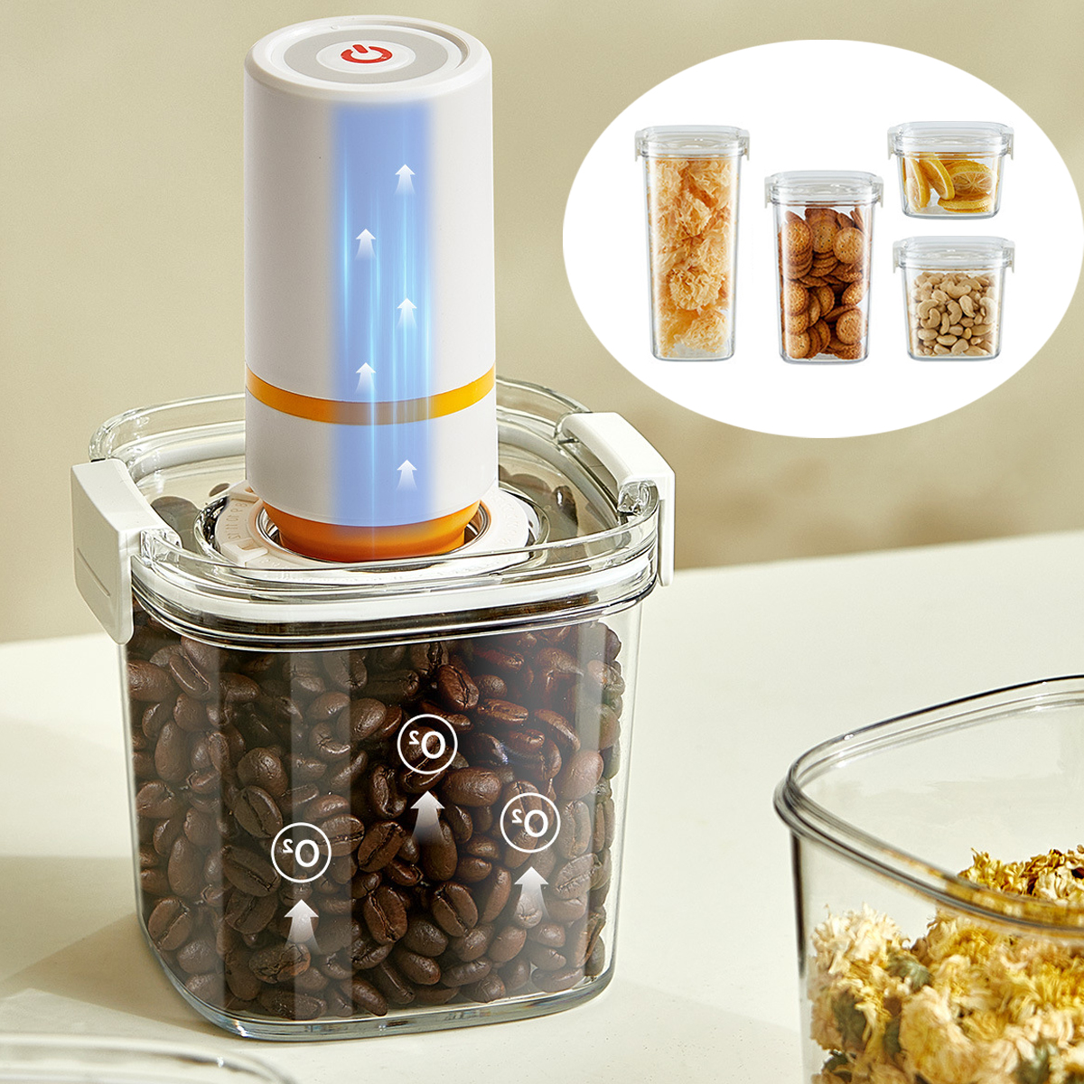 Vacuum Sealed Tank Coffee Bean - Coffee Tea Drawer Organizer ulasan dan harga