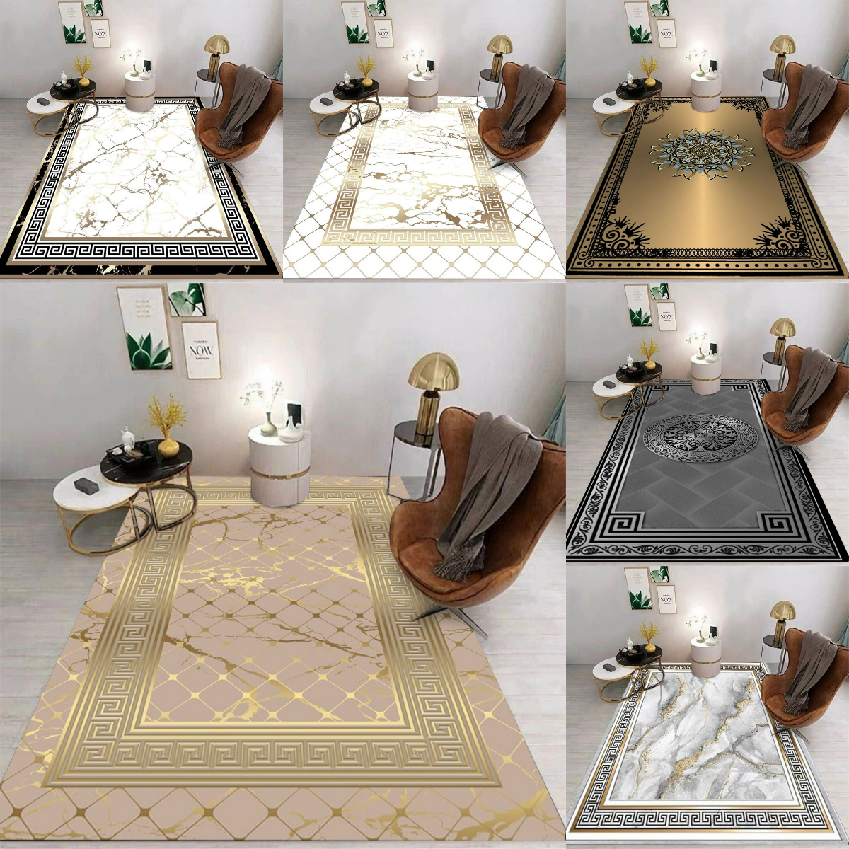 Modern Golden Luxury Carpet La - Coffee Tea Lounge ulasan dan harga