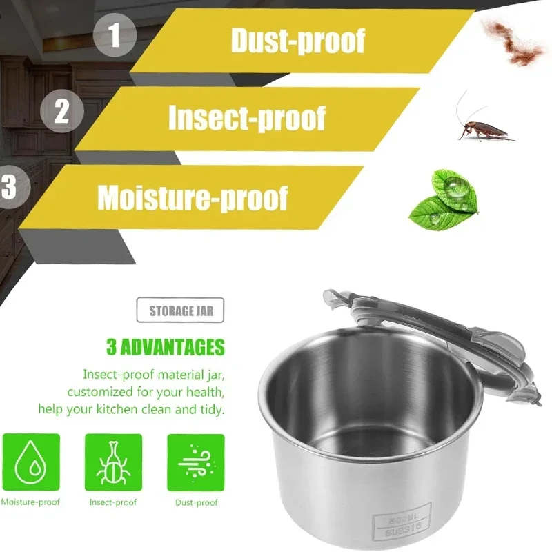 Stainless Steel Food Container - Coffee Tea Bean Leaf ulasan dan harga