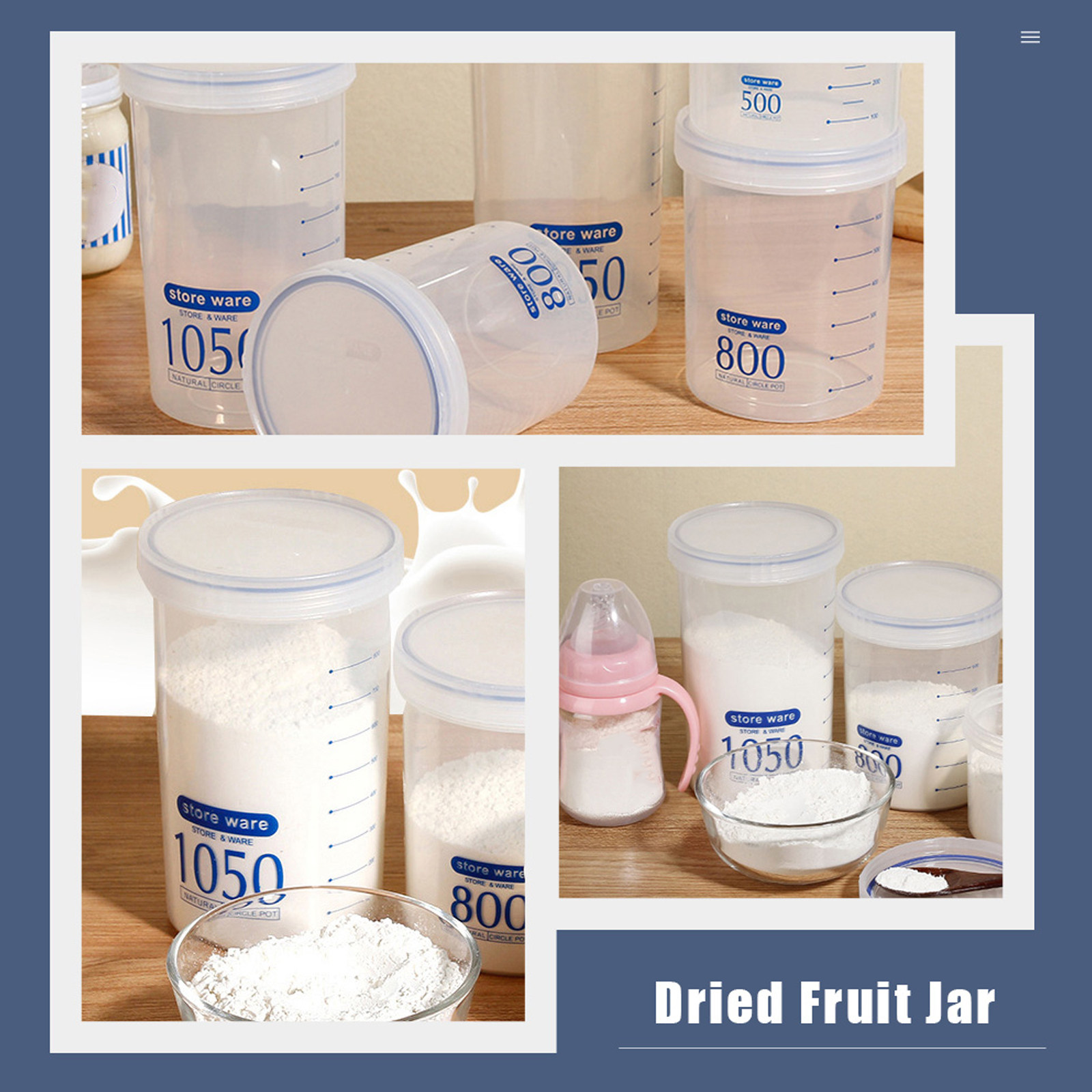 2Pcs Premium Airtight Food Sto - Coffee Tea Containers ulasan dan harga