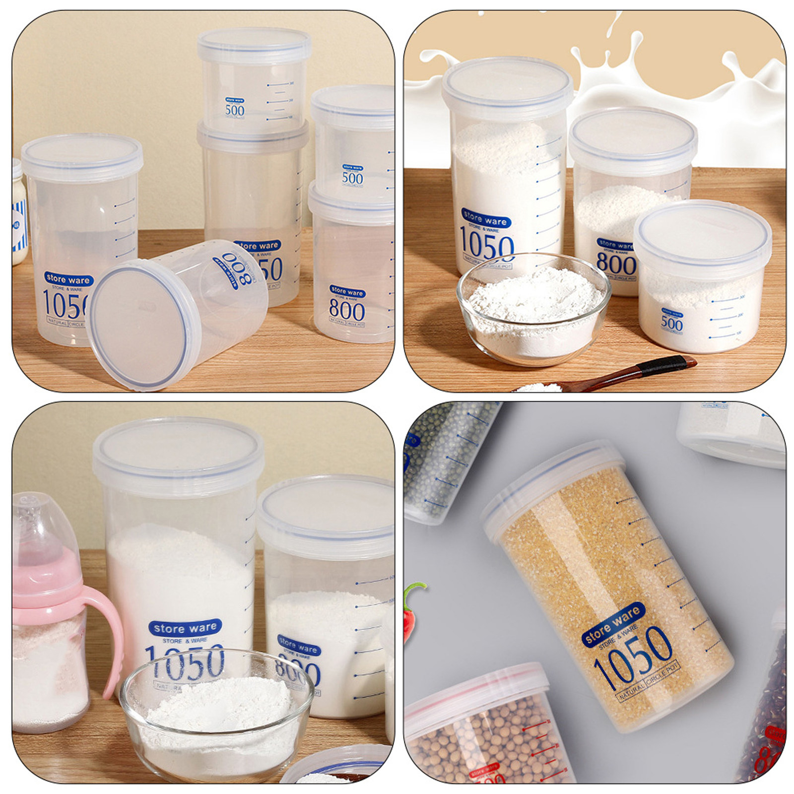2Pcs Premium Airtight Food Sto - Coffee Tea Containers ulasan dan harga