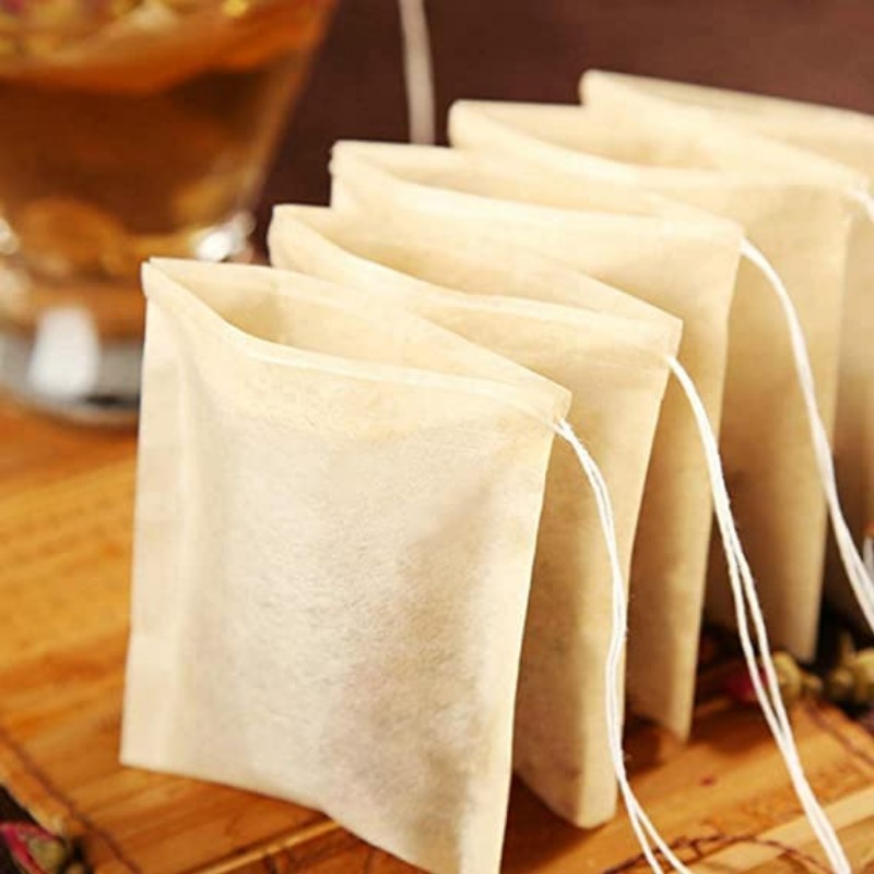 100/500x Cloth Tea Bags with D - Coffee Tea Bean Leaf ulasan dan harga