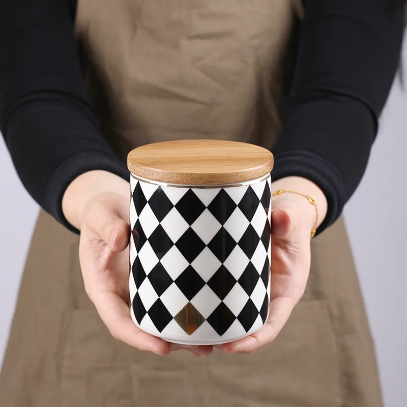 Household Ceramic Sealed Tank  - Coffee Tea Drawer Organizer ulasan dan harga