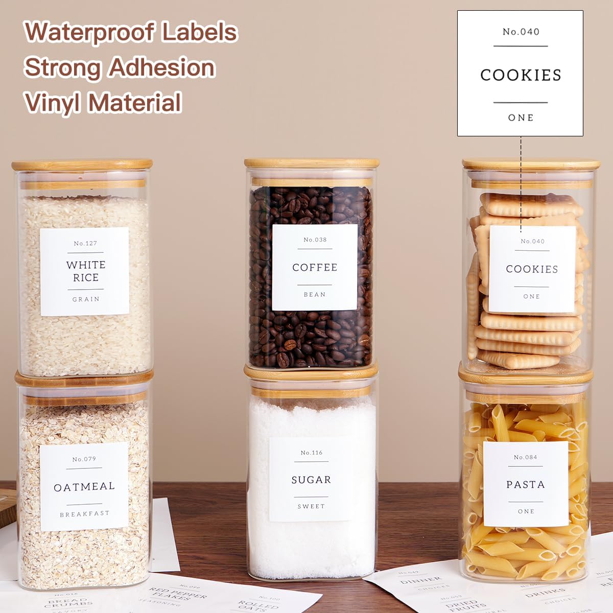 6 Pack Square Kitchen Storage  - Coffee Tea Jars ulasan dan harga