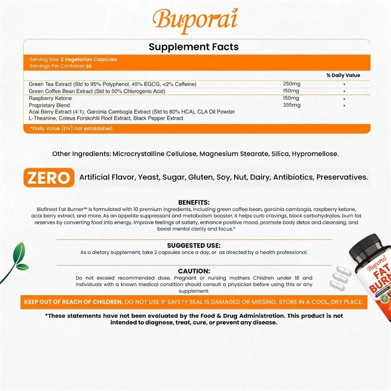 Fat Burner Capsules - Healthy  - Coffee Tea Weight Loss ulasan dan harga