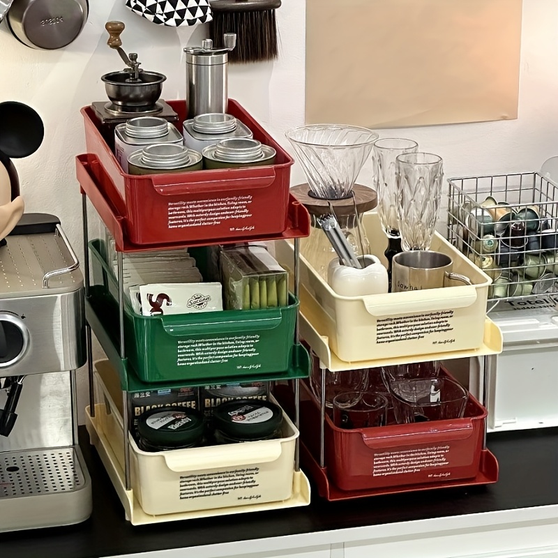 2/3Layer Tea Bag Storage Box O - Coffee Tea Drawer Organizer ulasan dan harga