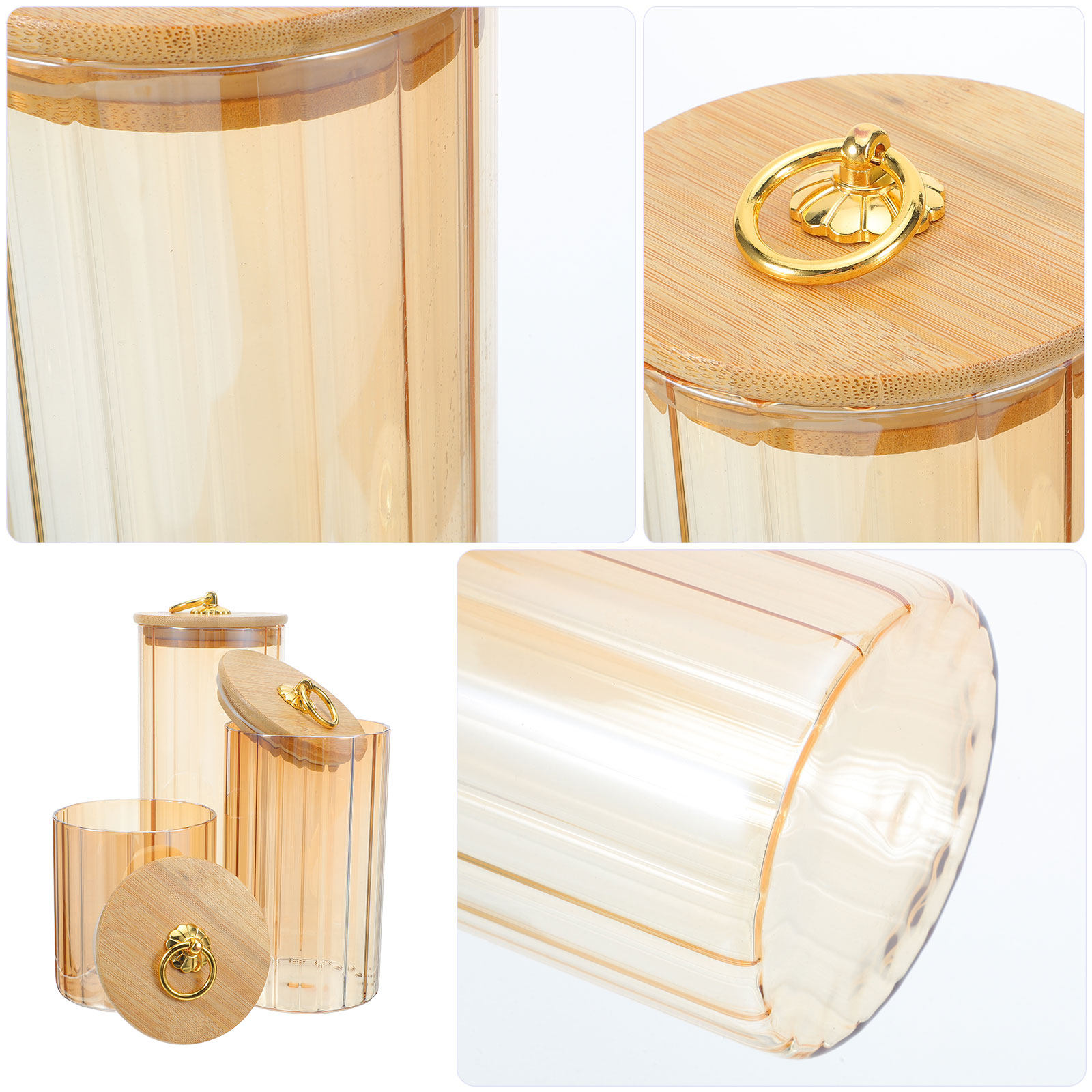 3Pcs Airtight Glass Storage Ja - Coffee Tea Containers ulasan dan harga