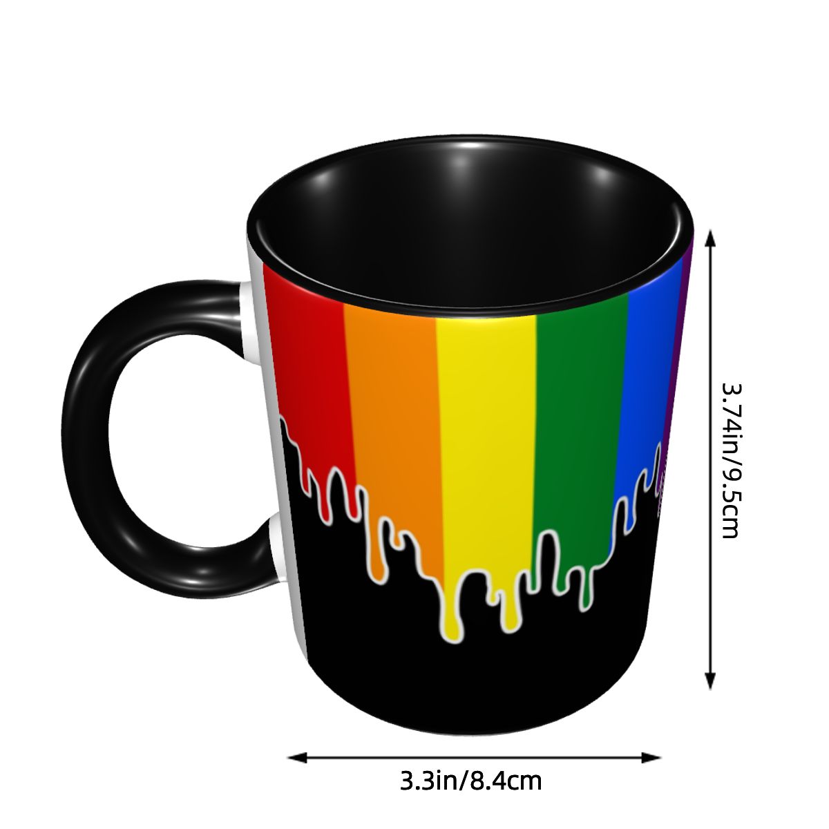 Custom Gay Pride Flag Drip Des - Water Tea And Coffee ulasan dan harga