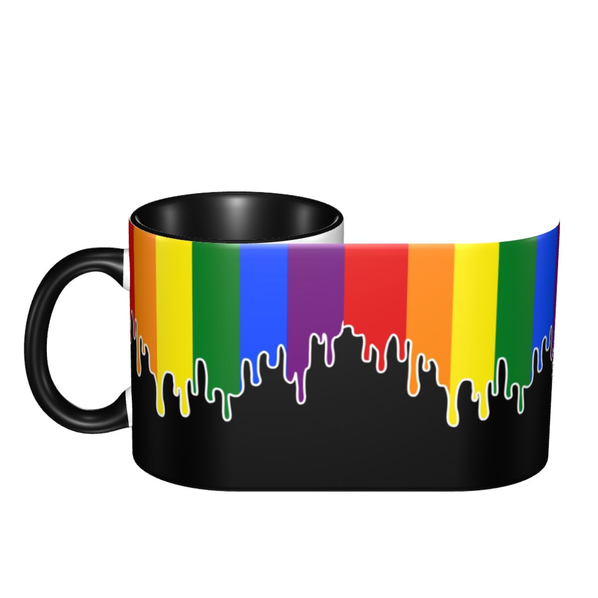 Custom Gay Pride Flag Drip Des - Water Tea And Coffee ulasan dan harga