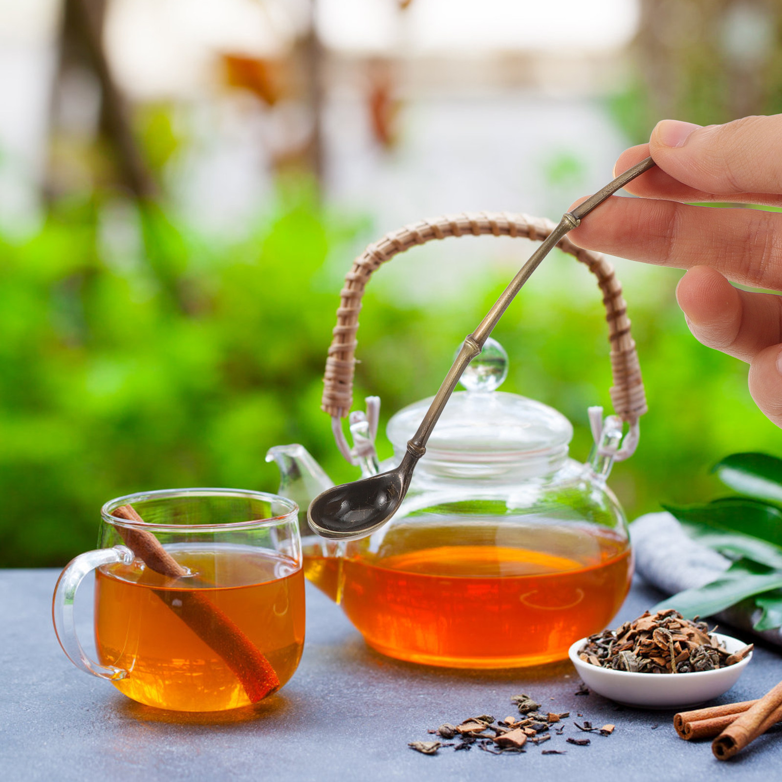 Sturdy Alloy Little Tea Spoon  - Coffee Tea Bean Leaf ulasan dan harga