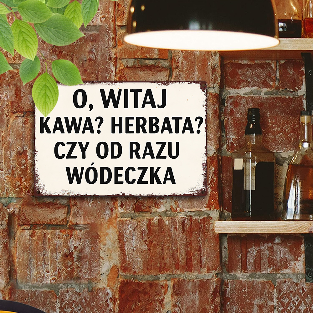Vintage Metal Sign, Polish Fun - Coffee Tea Vodka ulasan dan harga