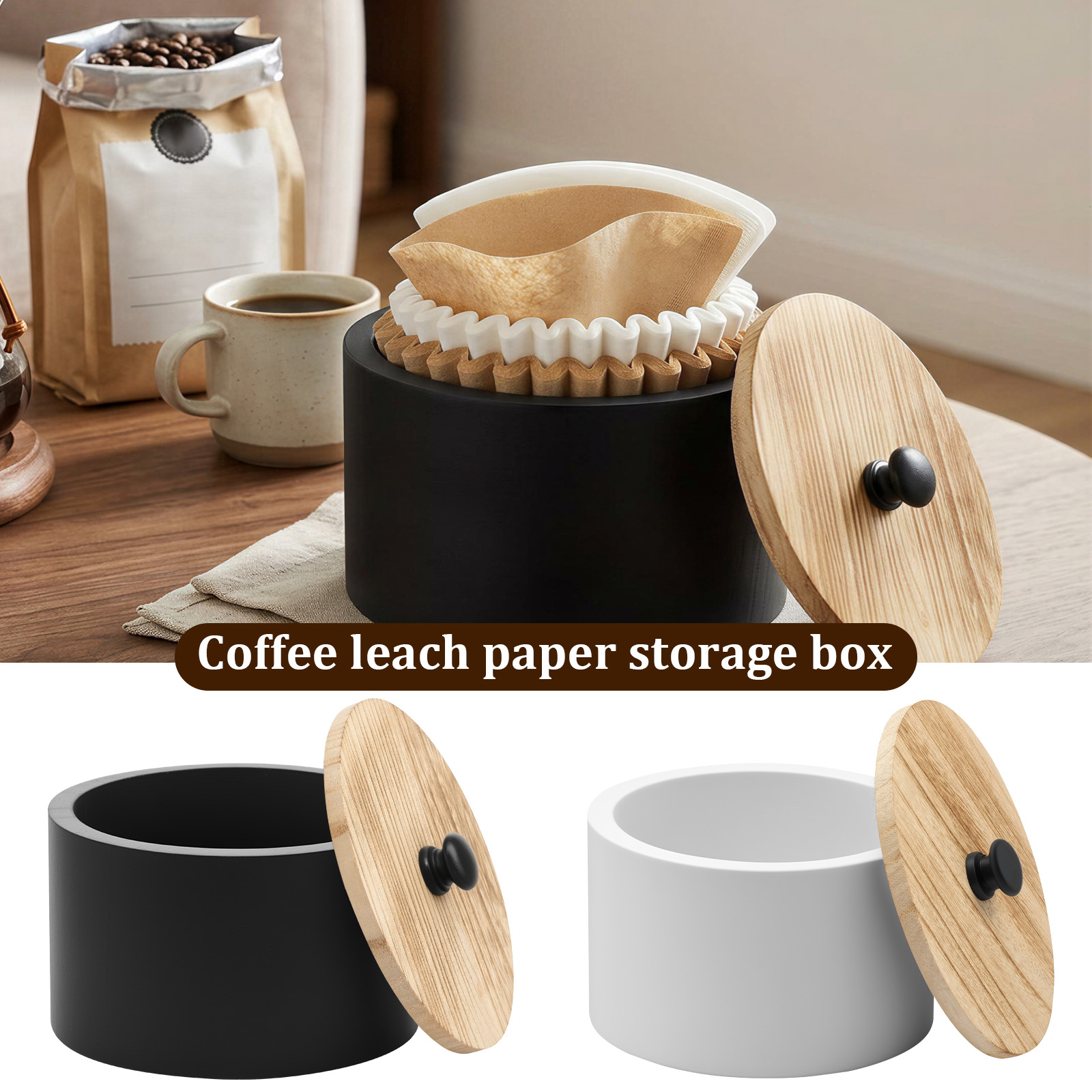 Coffee Filter Holder Wooden Co - Coffee Tea Drawer Organizer ulasan dan harga
