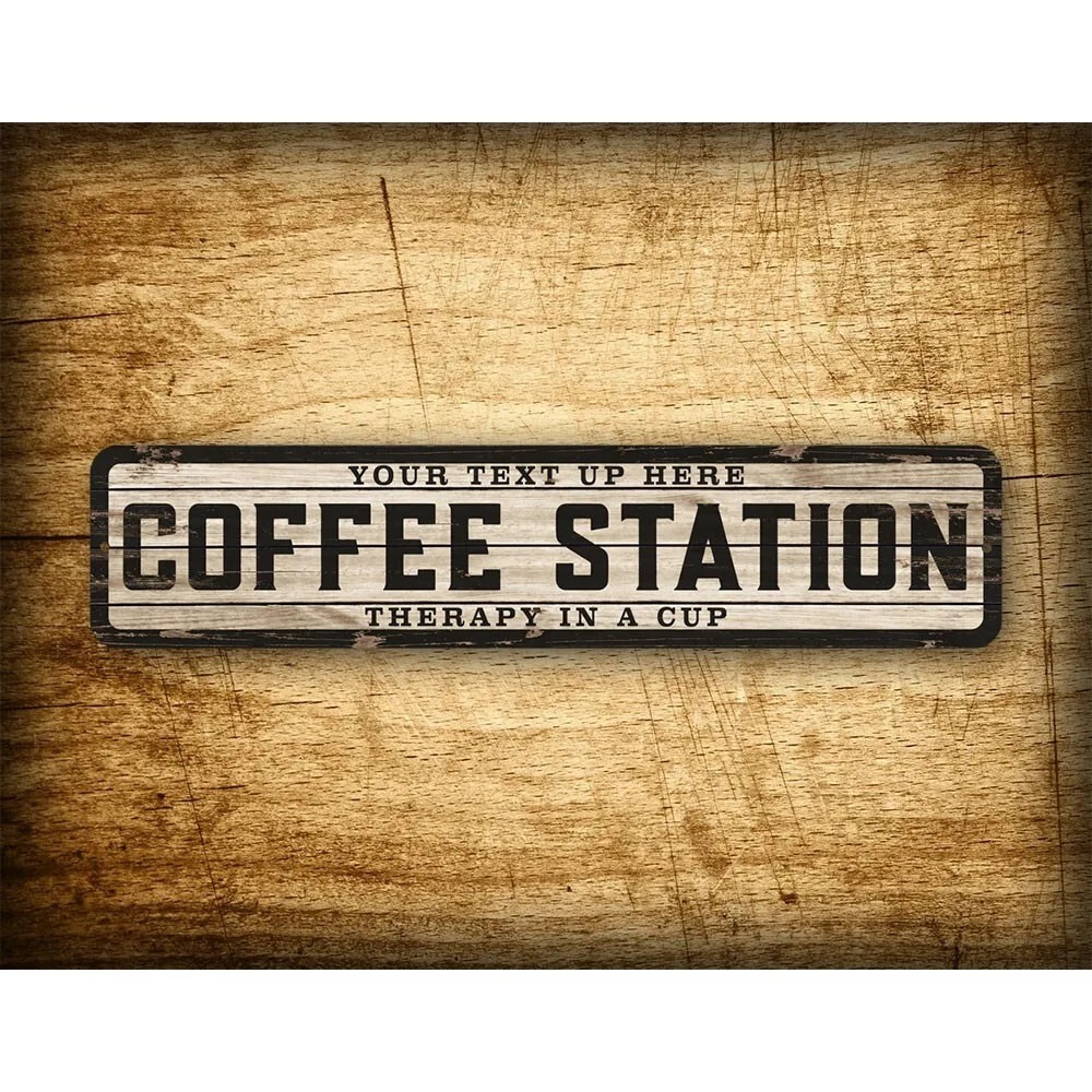 Custom Text Logo Weathered Woo - Coffee Tea Name ulasan dan harga