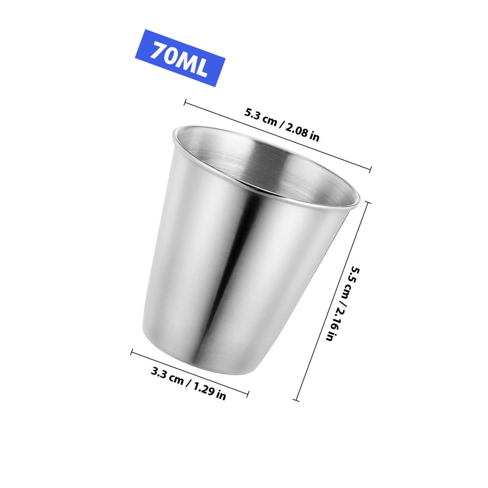 12Pcs Stainless Steel Shot Cup - Coffee Tea Vodka ulasan dan harga