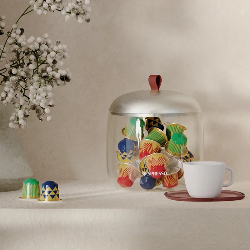Elegant Glass Storage Jar Smal - Coffee Tea Drawer Organizer ulasan dan harga