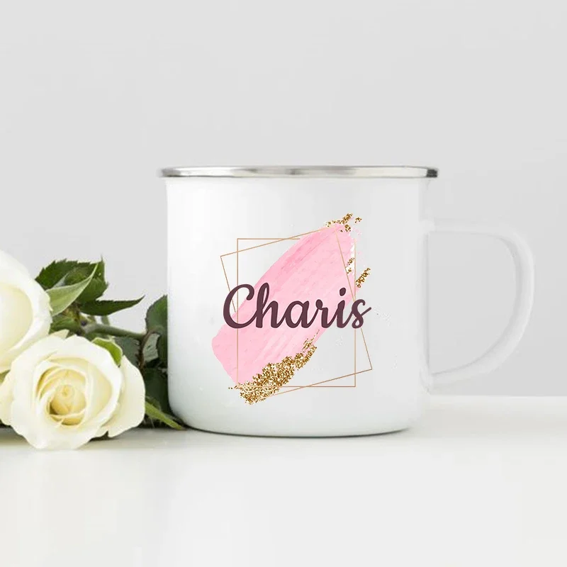 Personalized Geometry Custom N - Coffee Tea Name ulasan dan harga