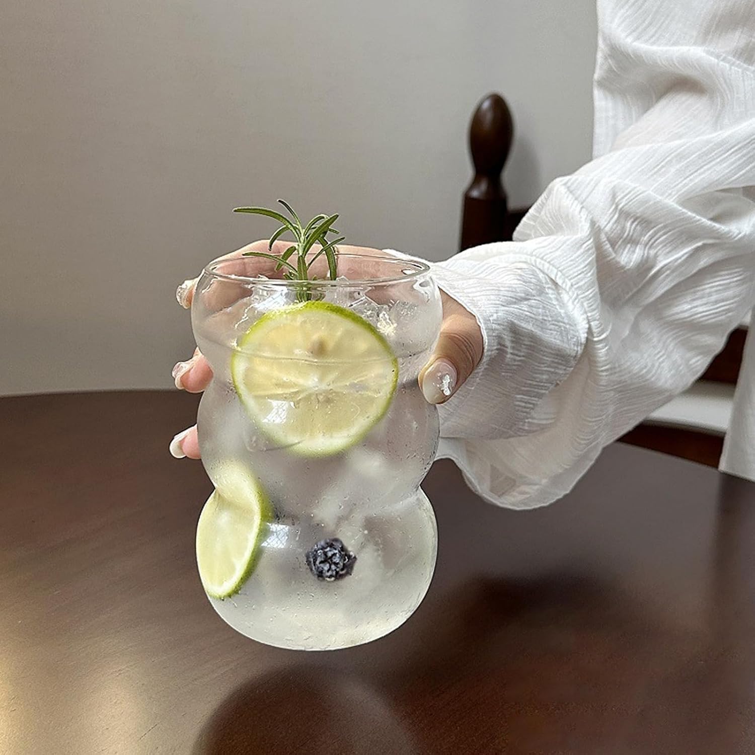 Ribbed Glass Water Tumbler, Wa - Water Tea And Coffee ulasan dan harga
