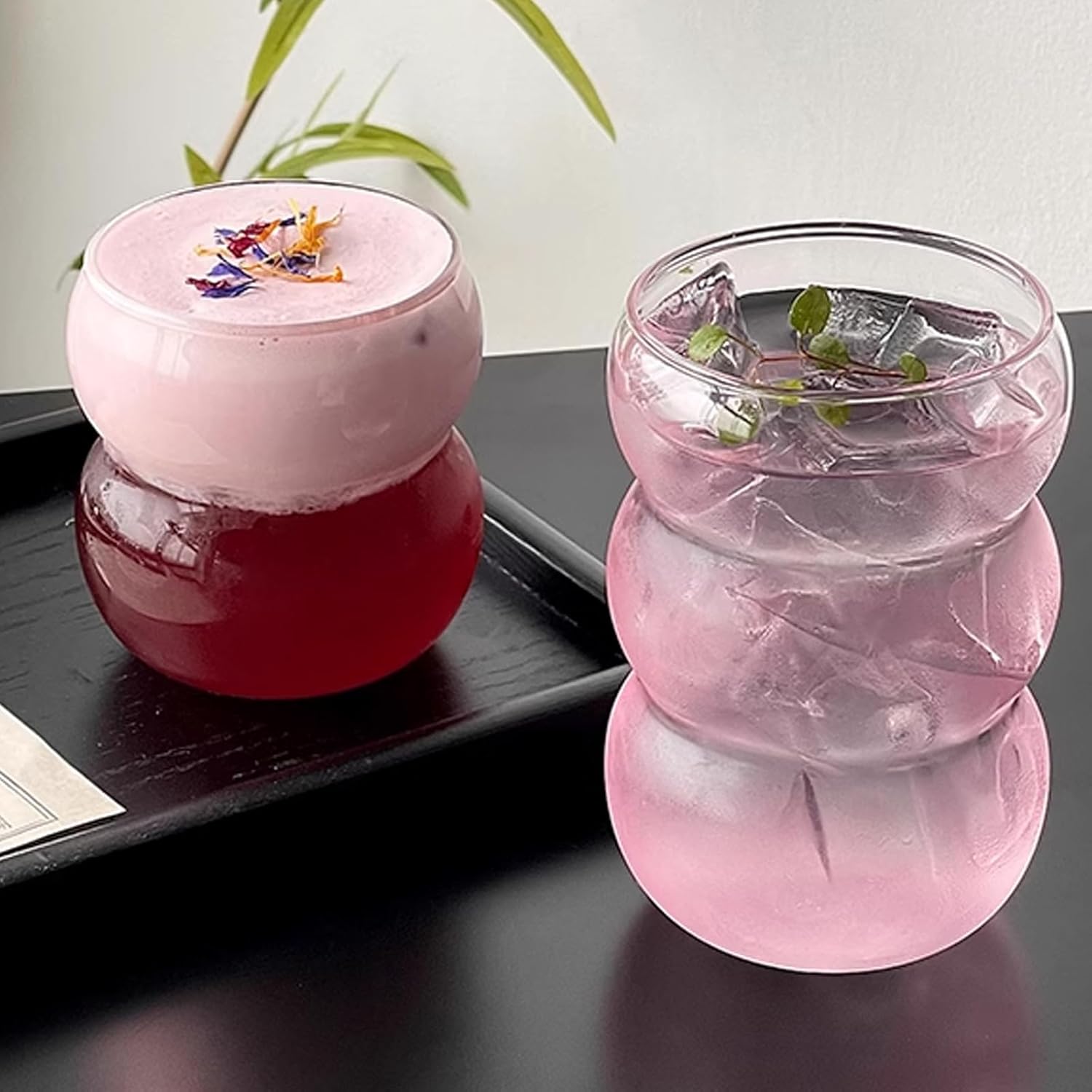 Ribbed Glass Water Tumbler, Wa - Water Tea And Coffee ulasan dan harga