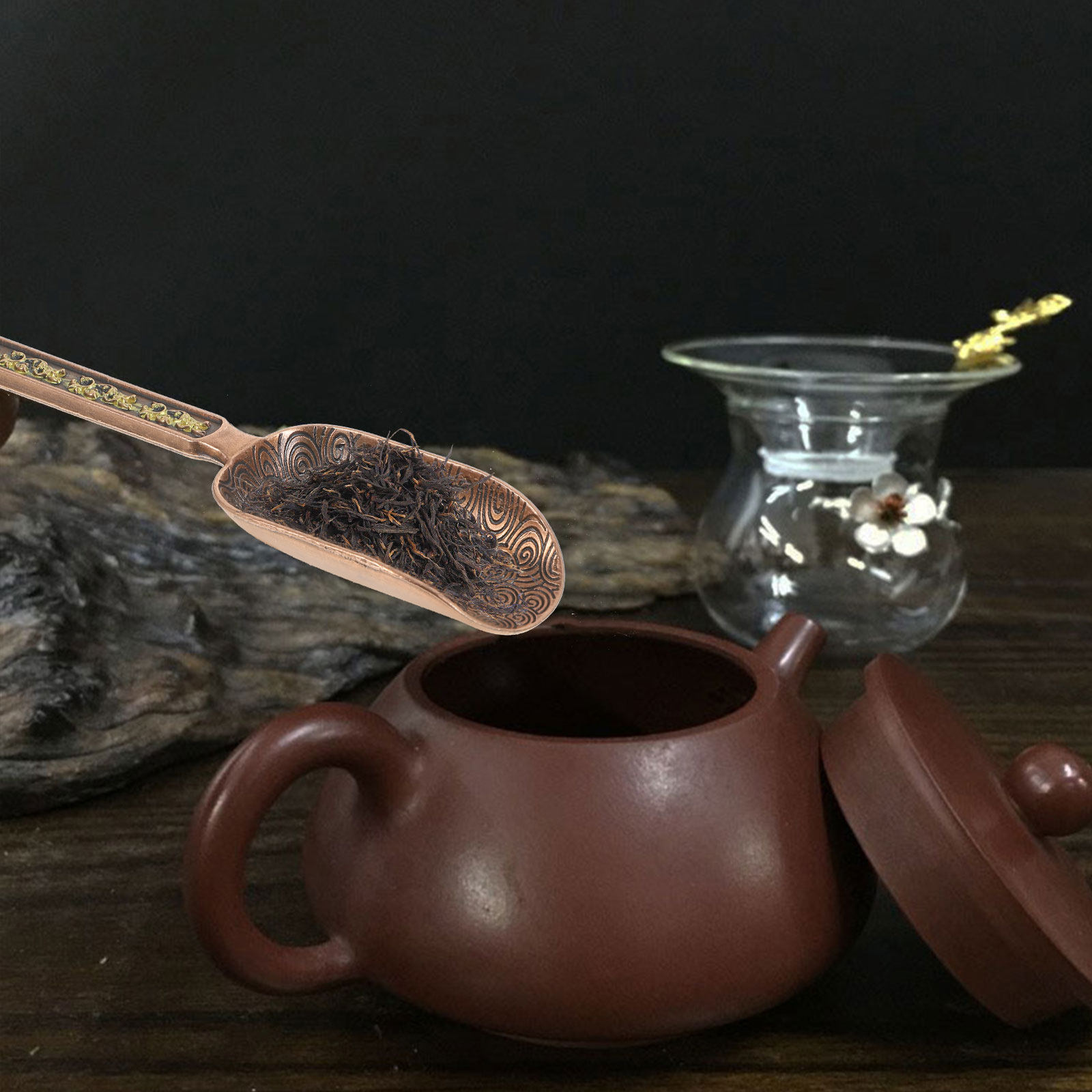 Copper Zinc Retro Loose Leaf T - Coffee Tea Bean Leaf ulasan dan harga