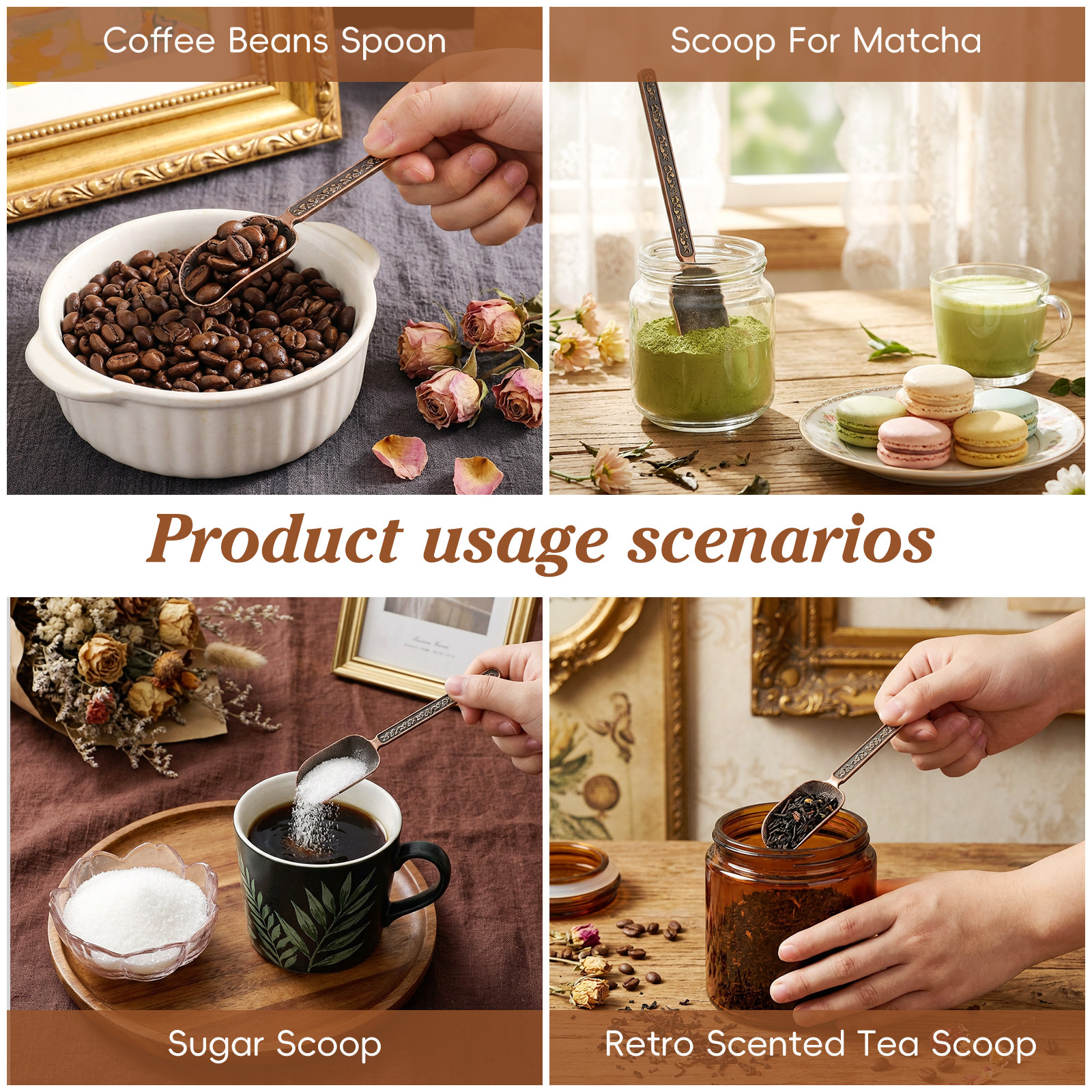 Copper Zinc Retro Loose Leaf T - Coffee Tea Bean Leaf ulasan dan harga