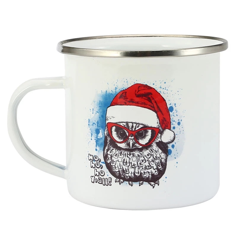 350ML Enamel Coffee Mug DIY LO - Coffee Tea Name ulasan dan harga