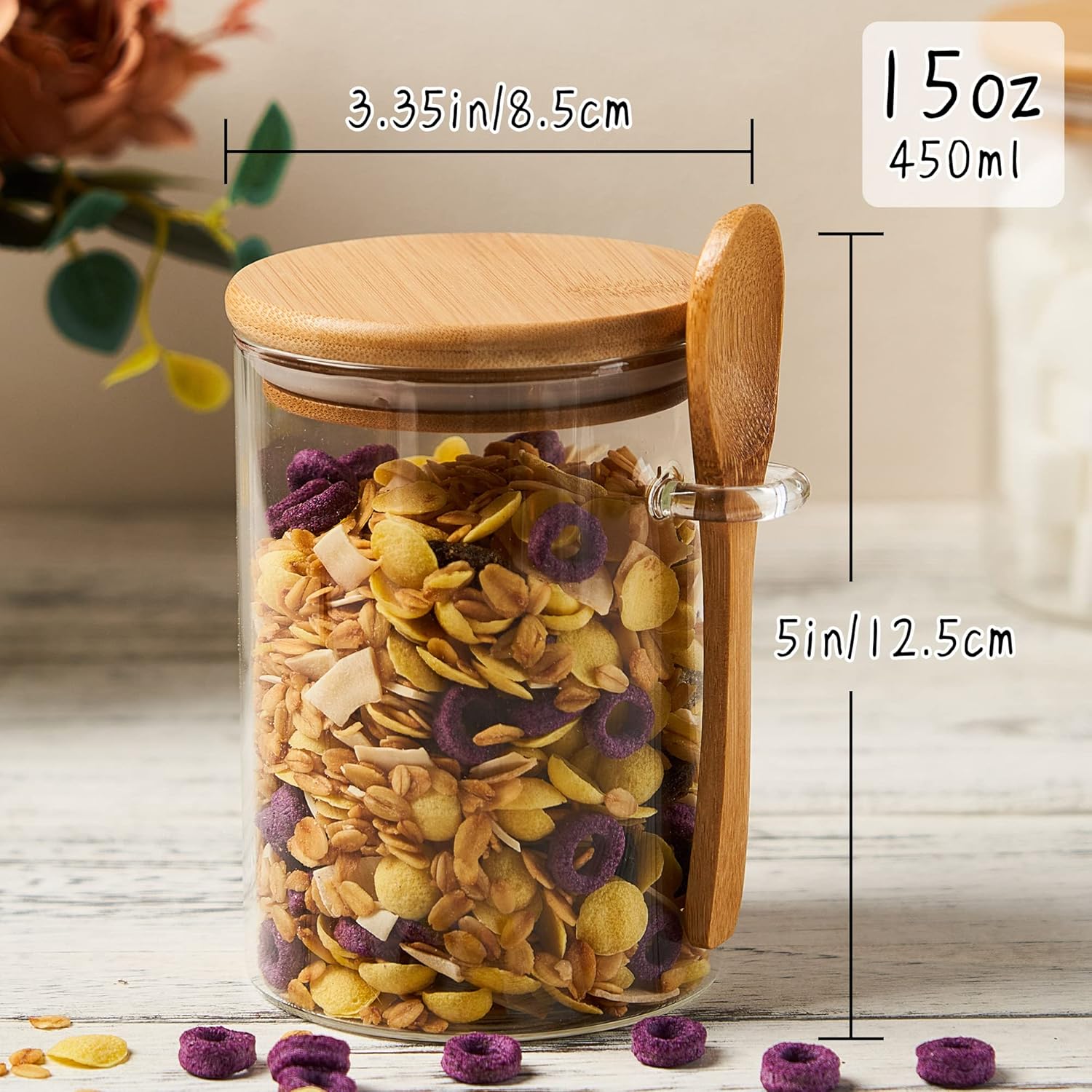 2 Pack 15oz Glass Sugar Contai - Coffee Tea Containers ulasan dan harga