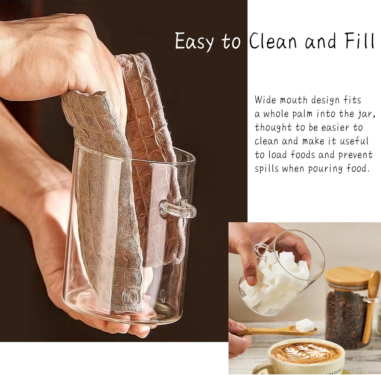 2 Pack 15oz Glass Sugar Contai - Coffee Tea Containers ulasan dan harga