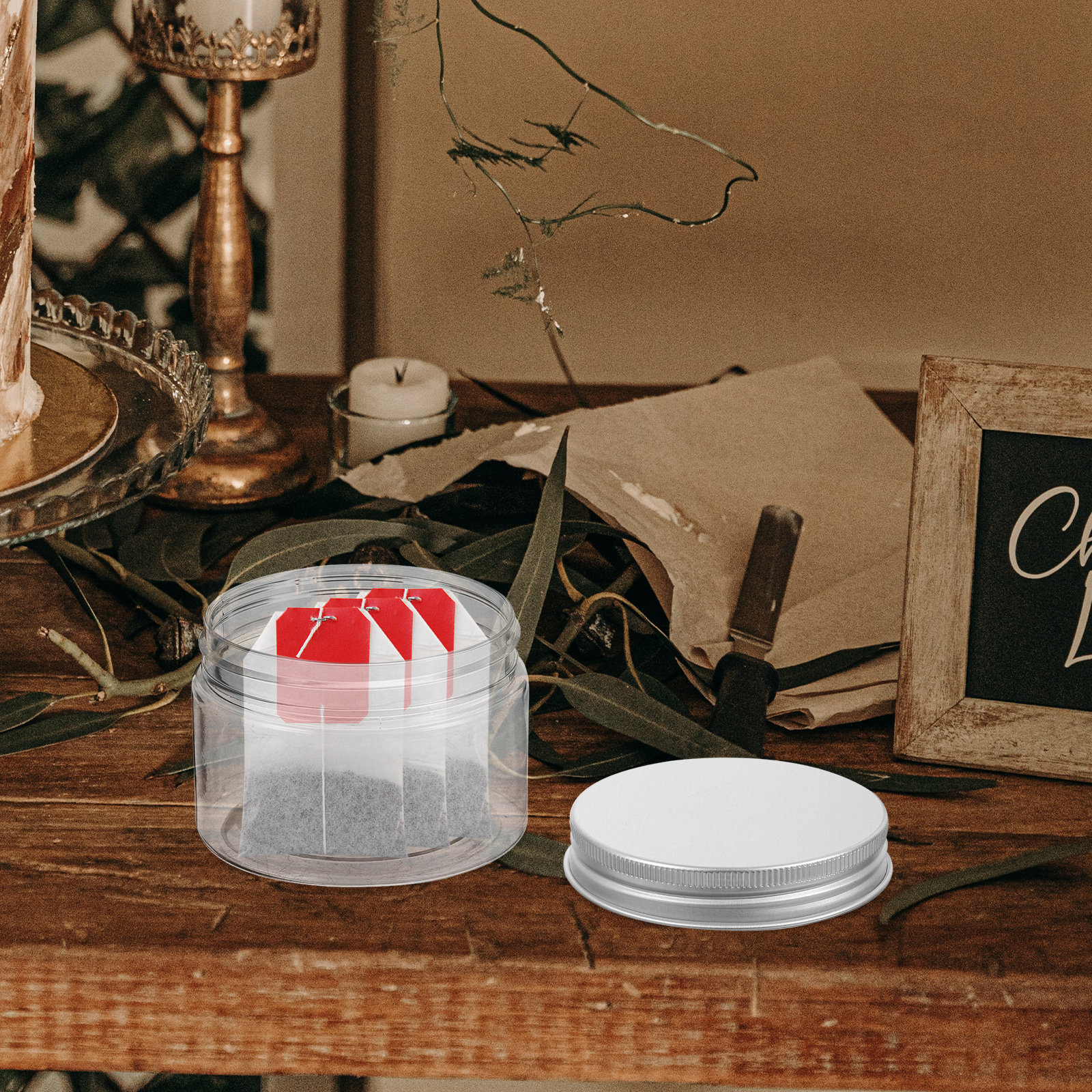 10Pcs Clear Airtight Food Jar  - Coffee Tea Containers ulasan dan harga