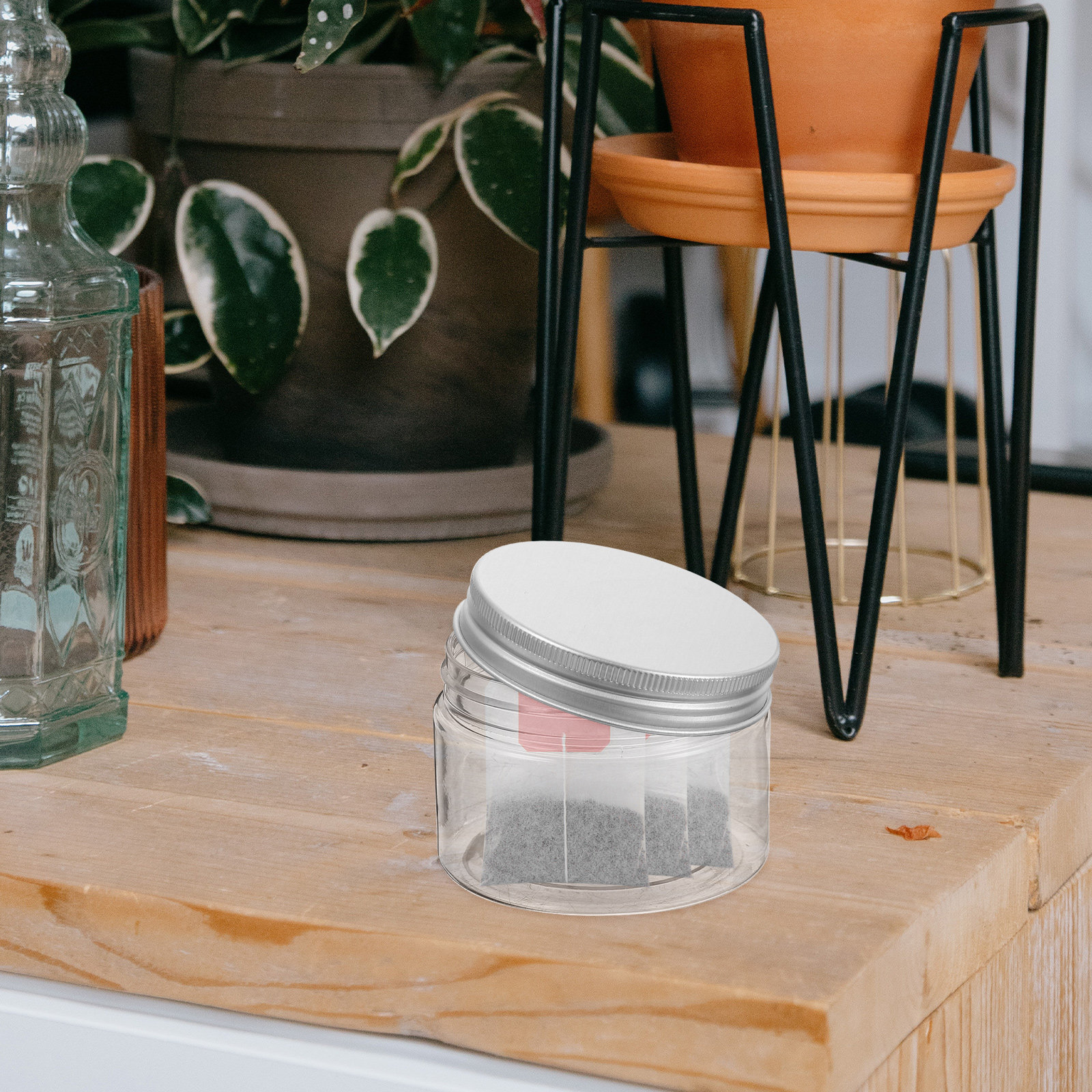 10Pcs Clear Airtight Food Jar  - Coffee Tea Containers ulasan dan harga