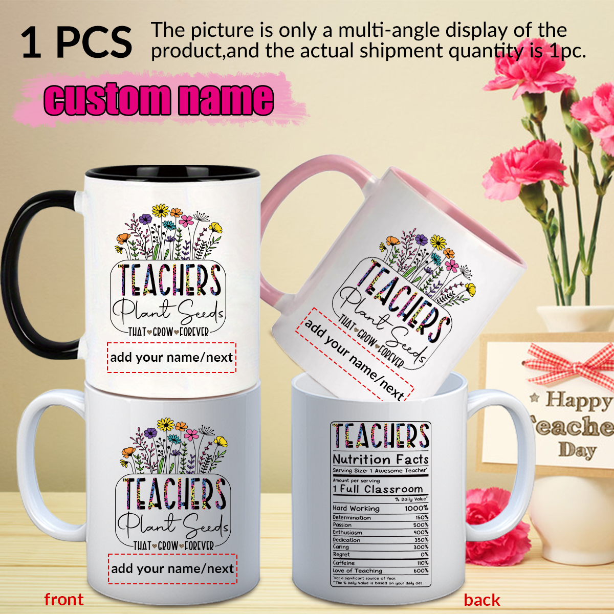 1pc Customize Name Personalise - Coffee Tea Name ulasan dan harga