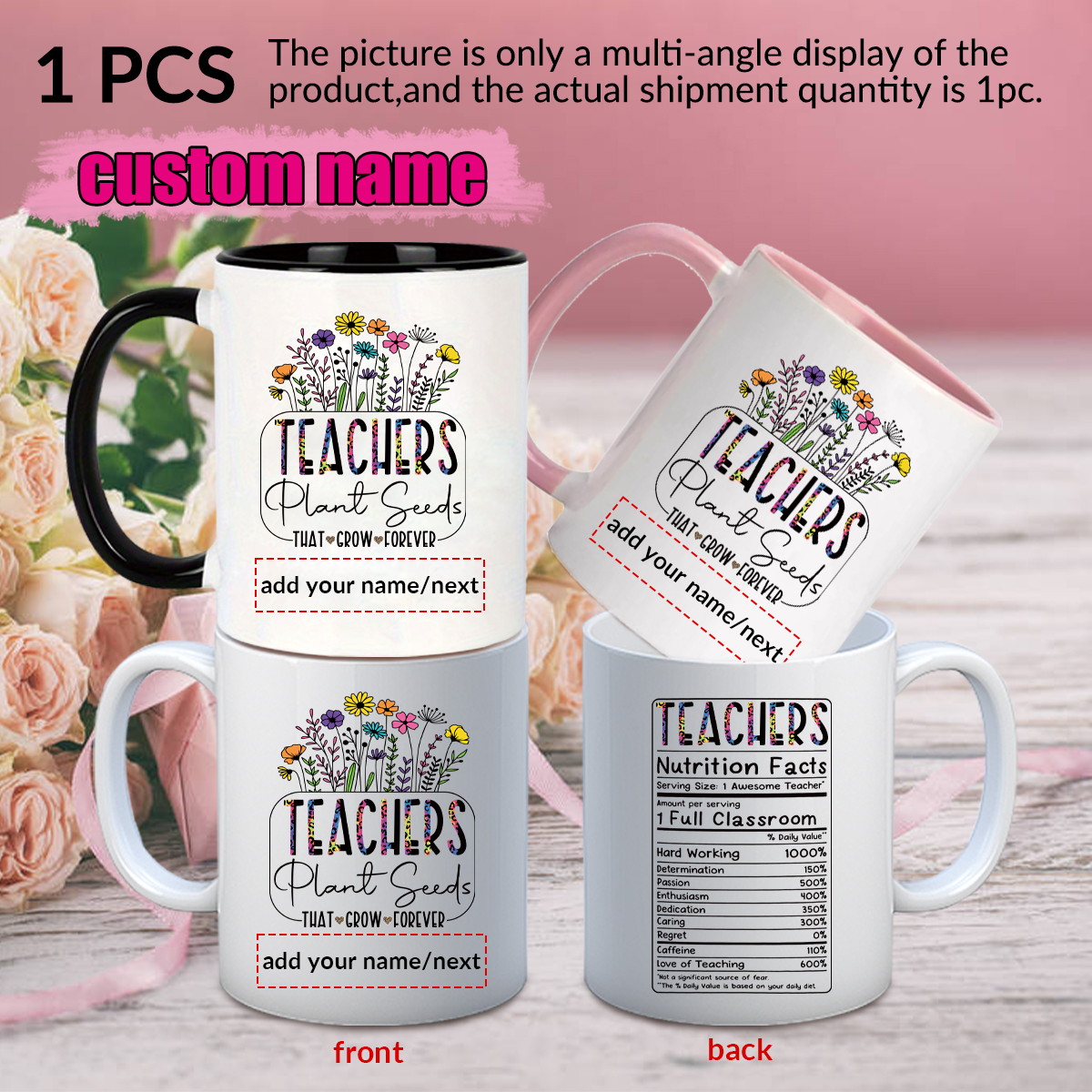 1pc Customize Name Personalise - Coffee Tea Name ulasan dan harga