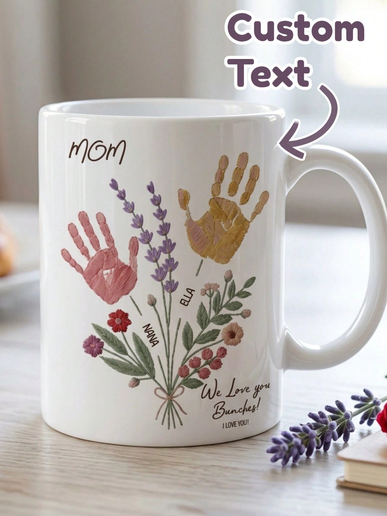 1 Set Custom Text Name Mug Han - Coffee Tea Name ulasan dan harga