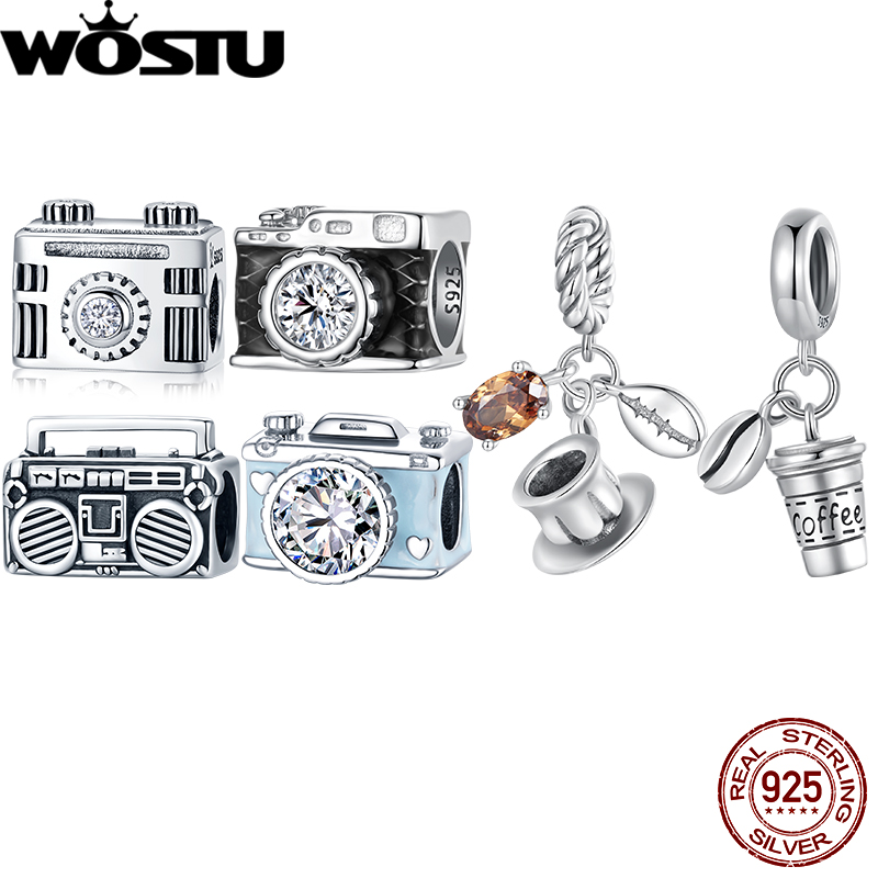 WOSTU 925 Sterling Silver Blac - Coffee Tea Name ulasan dan harga