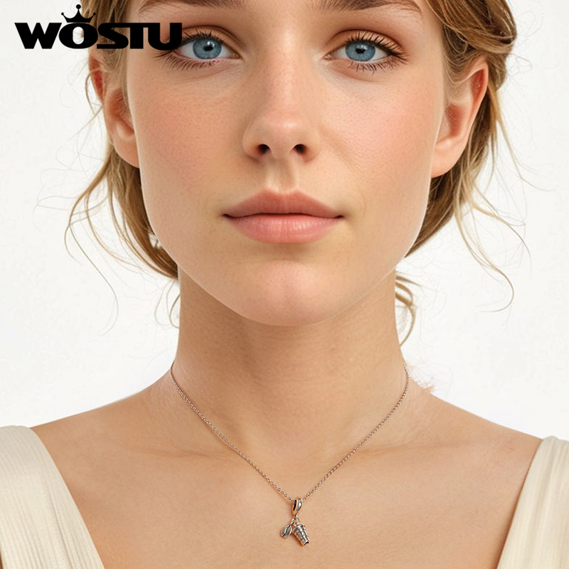 WOSTU 925 Sterling Silver Blac - Coffee Tea Name ulasan dan harga